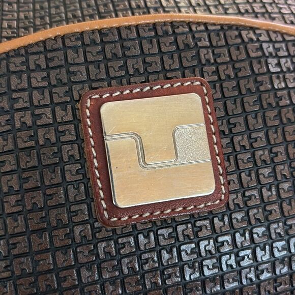 Ted Lapidus Rare Vintage Monogram Leather Shoulder Bag - Picture 11 of 15